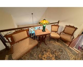Eastlake-like Furniture & Tiffany lamp