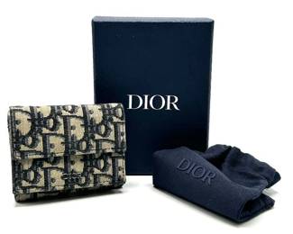Christian Dior Oblique Canvas Trifold Wallet