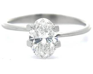 1.01 Carat Lab-Grown Diamond; Loose, Oval Cut