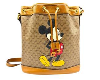 Gucci x Disney GG Supreme Mickey Mouse Mini Bucket Bag