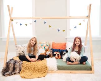 #8 -Mateo twin TeePee Montessori bed $279 with slats or $199 without. 