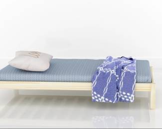 #3 - Cameron low twin kid/adult bed frame $199 each.  Natural wood color. 