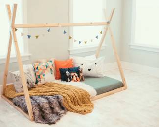 #8 - Mateo twin TeePee Montessori bed $279 with slats or $199 without. 