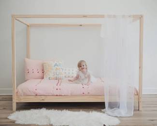 #9 - Everly Canopy Floor Bed twin size $299