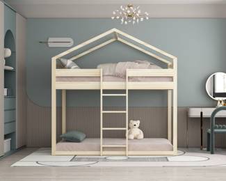 #4 - Eloise house bunk beds twin size $399 - Maximum weight top bunk 250 pounds. 