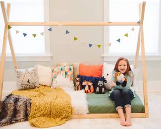 #8 - Mateo twin TeePee Montessori bed $279 with slats or $199 without. 