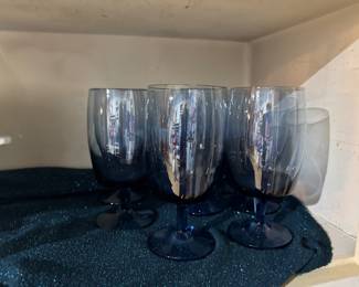 1960's drinkware in blue