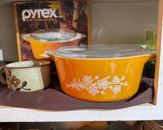 Brand new vintage PYREX with original box. Love the glossy exterior of unused PYREX!