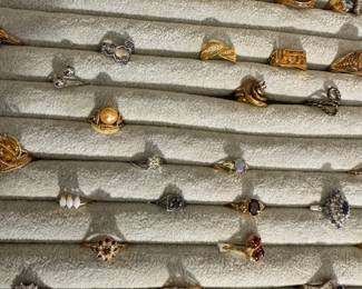 Great selection of 18K HGE rings, earrings, necklaces and bracelets!