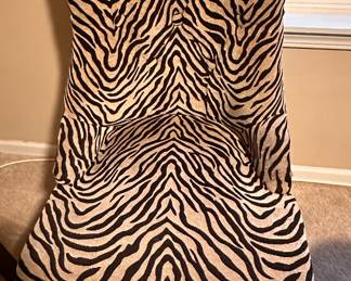Zebra stripe side chair