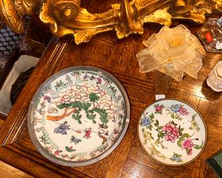 Blown glass flower candle holder  bowls