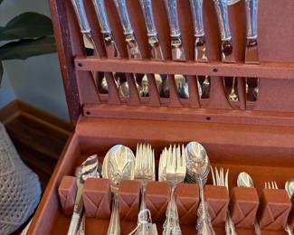 International sterling flatware in Wild Rose design