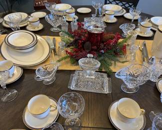 Beautiful china and glassware