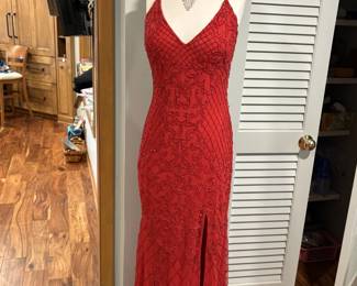 Beautiful beaded evening dress - never worn...still has the tags.