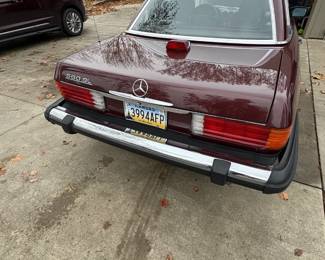 Rear view of the car.  It has a very straight body.  No serious dings or dents.