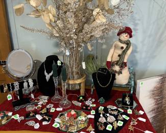 Lots and lots of Christmas pins.  