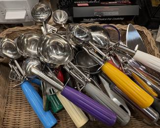 Anybody need an ice cream scoop.  I think we could spare one or two.