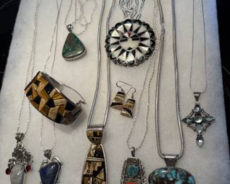 A few of the necklaces and pendants that are offered.  All are  sterling.