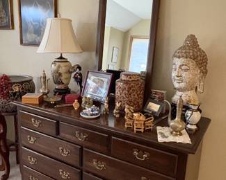 Beautiful high end chest with mirror.