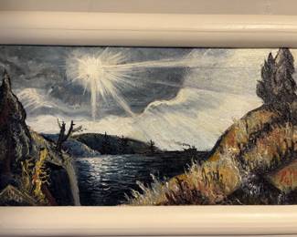 This is an original oil...we are working on identifying the artist.  It is a captivating scene and well done.