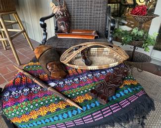 African items including masks.