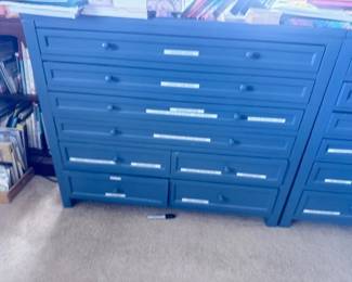 Blue cabinets (need help lifting if interested; located upstairs)