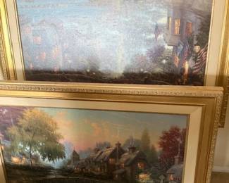 kinkaid paintings (3 in total; large)