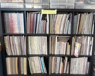 Scrapbook paper (TONS!); scrapbooking supplies; cardstock; bookmarks