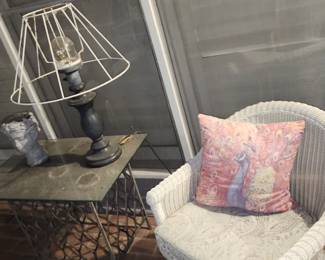 Wicker porch furniture