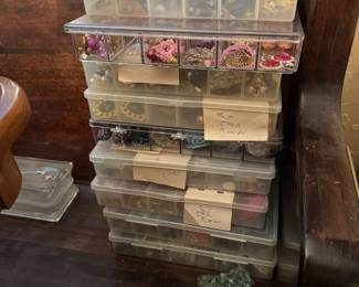 These cases are FULL of vintage jewelry!