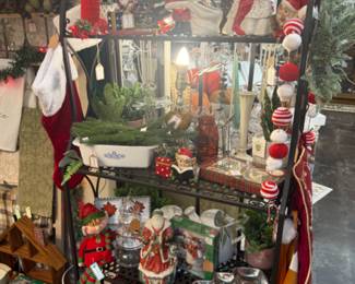 Santa & Mrs. Claus, elves, Corning Ware