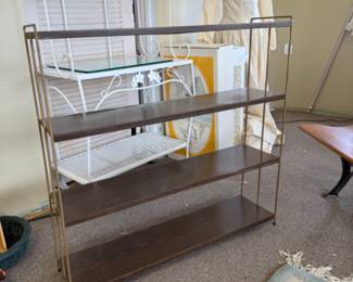 Vintage metal shelving unit, all metal
