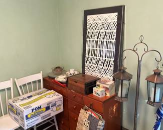 Dining Room, buffet, lamp, etc.