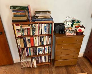 Bedroom 1, bookcase and dresser