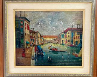 Framed Oil on Canvas, Signed lower left