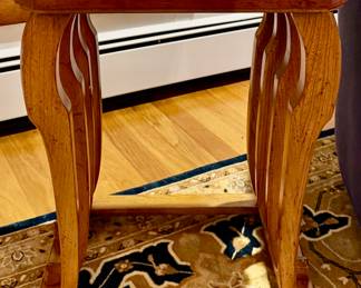 Vintage Baker Modern Art Deco Sculptural Burl Wood End or Side Table