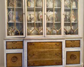 Vintage Lighted Secretary with Storage