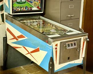 Williams "Magic City" Pinball Machine: Genuine 'Magic City' pinball machine by the formerly named American firm, 'Williams Manufacturing Company'.  With brightly colored graphics.  Circa 1967.  Rated top 6 of all electromechanical pinball machines of all time in Harry McKeown's 'Pinball Portfolio' book.  In working order.