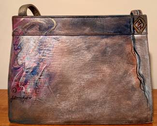 Hand Painted Artisan Leather Bag