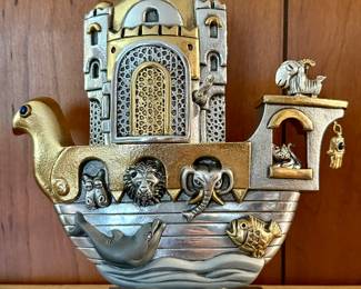 "Noah's Ark" sculpture created by Polish-Israeli artist Frank Meisler with COA