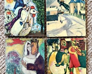 Vintage Marc Chagall Art Coasters