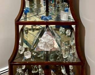 Lighted Mirror Floor Display Cabinet