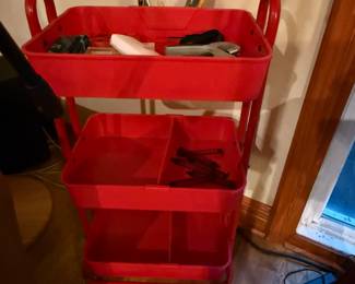 Metal organizing cart