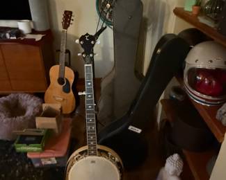 Variety of musical instruments and home decor