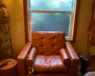 Chestnut leather chair