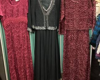 Silk and beaded dresses