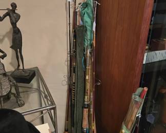 Vintage fishing poles