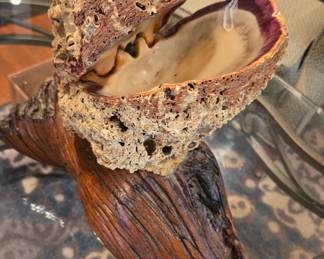 Stunning, vintage mounted "pink oyster"