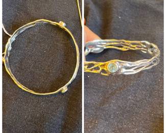 Hagit Gorali sterling silver bracelet with blue topaz