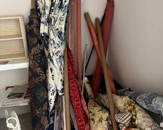 Multiple bolts of fabric are available.